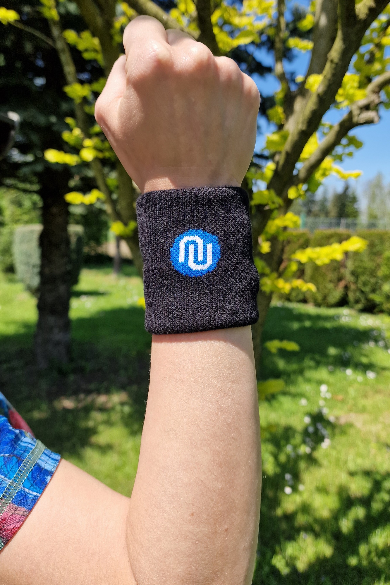 Cotton wristband 2 pcs Black Nessi Sportswear