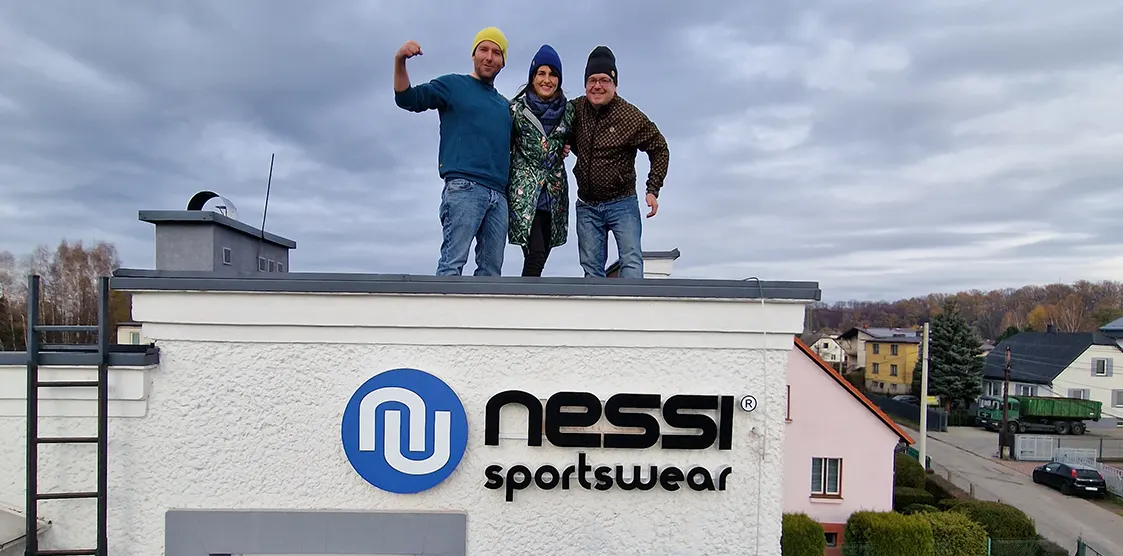 Żaneta, Wojtek i Norbert - twórcy Nessi Sportswear